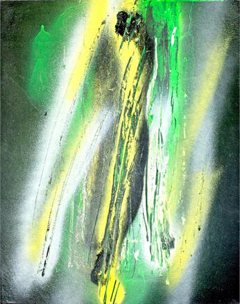 Green, Yellow, and White on Black