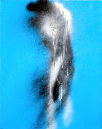 Black and White on Blue