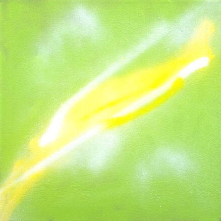 yellow and white on green